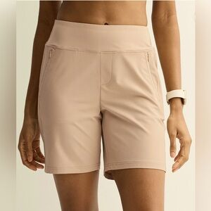 Tek Gear Woven Mid-Rise Lightweight Sport Golf Shorts Tan Khaki Woman’s XSmall